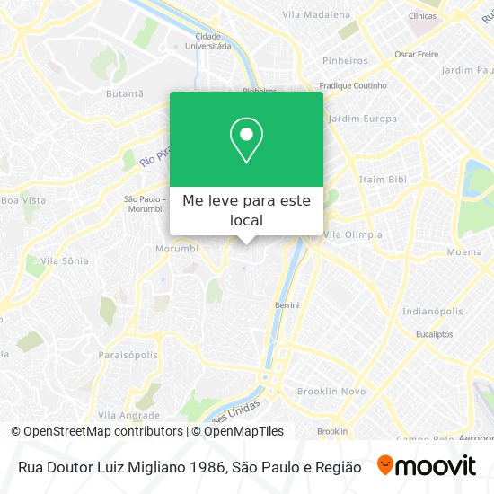 Rua Doutor Luiz Migliano 1986 mapa