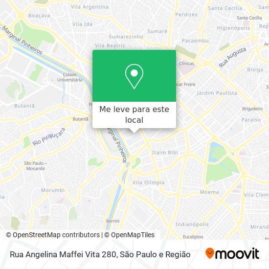 Rua Angelina Maffei Vita 280 mapa