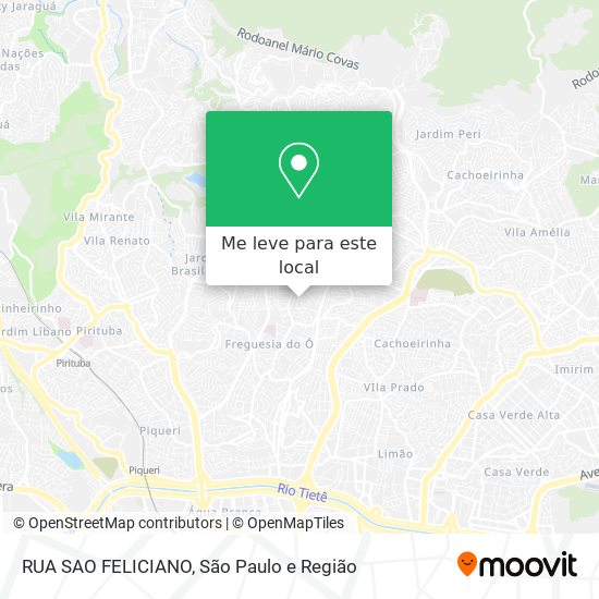RUA SAO FELICIANO mapa