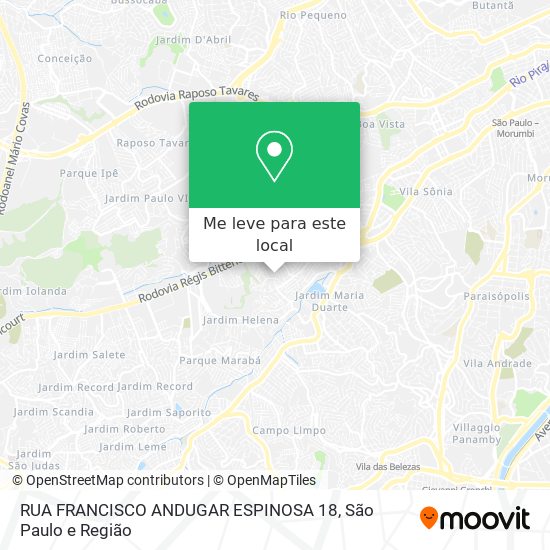 RUA FRANCISCO ANDUGAR ESPINOSA  18 mapa