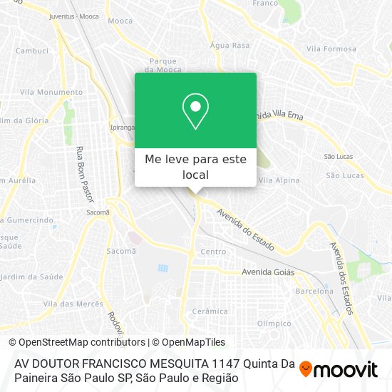 AV DOUTOR FRANCISCO MESQUITA  1147   Quinta Da Paineira   São Paulo   SP mapa