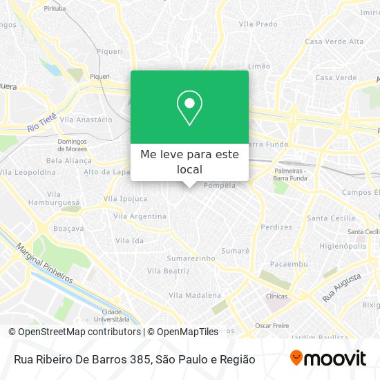 Rua Ribeiro De Barros 385 mapa