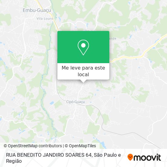 RUA BENEDITO JANDIRO SOARES 64 mapa