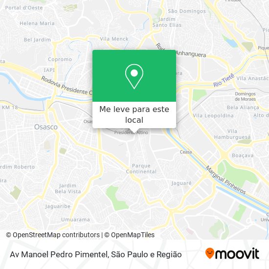 Av Manoel Pedro Pimentel mapa