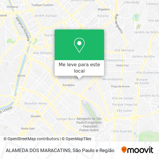 ALAMEDA DOS MARACATINS mapa