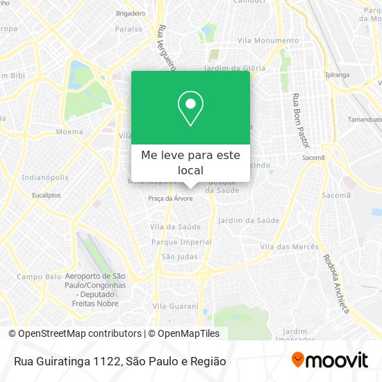 Rua Guiratinga 1122 mapa