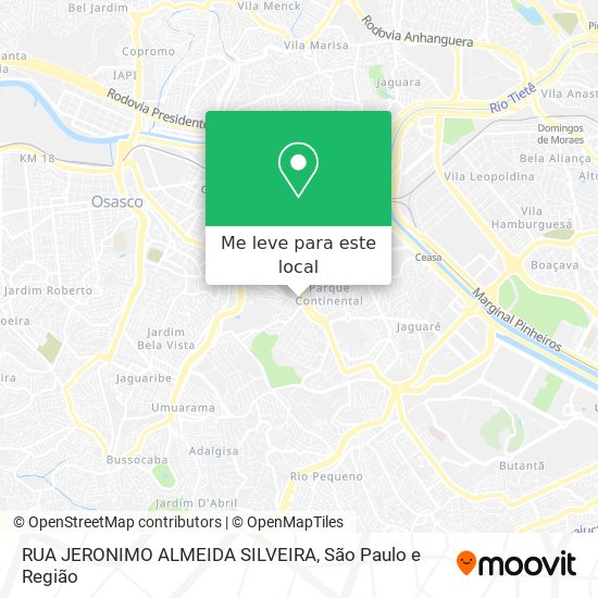 RUA JERONIMO ALMEIDA SILVEIRA mapa