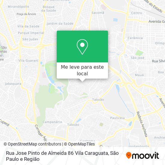 Rua Jose Pinto de Almeida  86 Vila Caraguata mapa