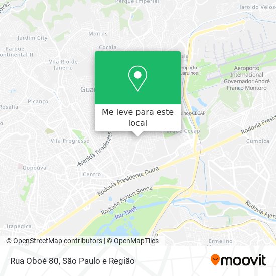 Rua Oboé 80 mapa