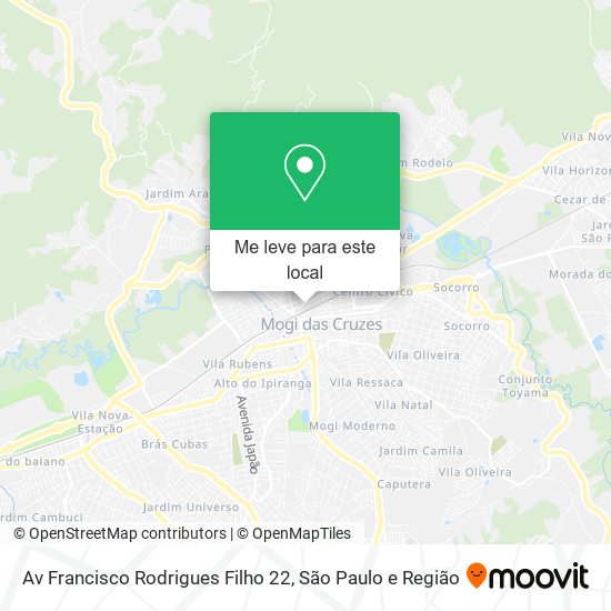 Av  Francisco Rodrigues Filho 22 mapa