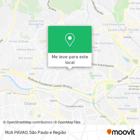 RUA PAVAO mapa