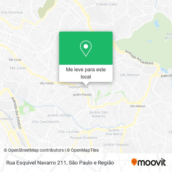 Rua Esquivel Navarro 211 mapa