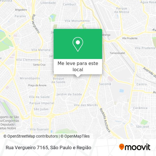 Rua Vergueiro 7165 mapa