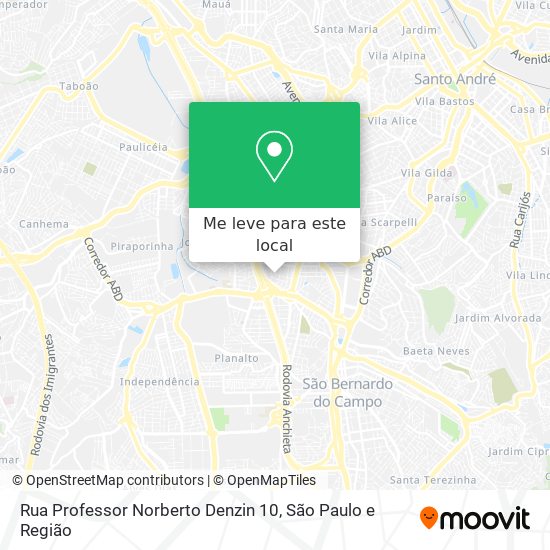 Rua Professor Norberto Denzin 10 mapa