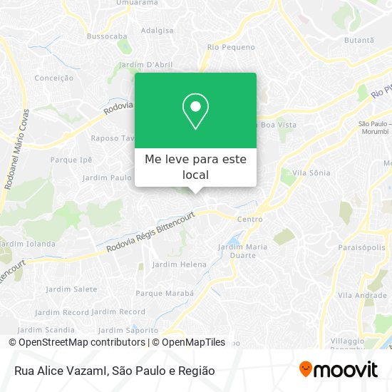 Rua  Alice VazamI mapa