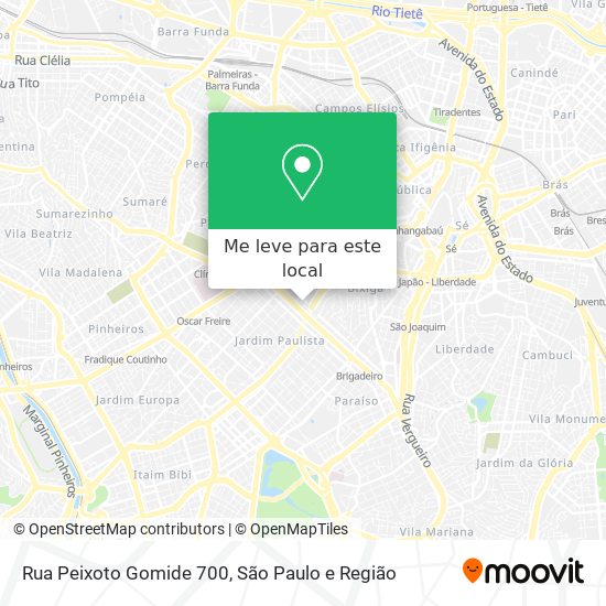 Rua Peixoto Gomide 700 mapa