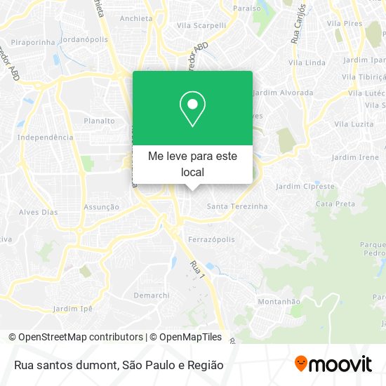 Rua santos dumont mapa