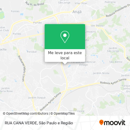 RUA CANA VERDE mapa