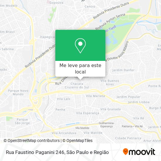 Rua Faustino Paganini 246 mapa