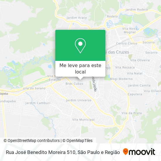 Rua José Benedito Moreira 510 mapa