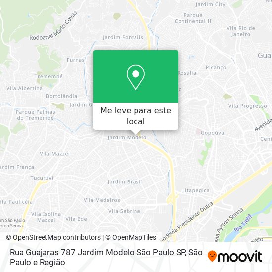 Rua Guajaras  787   Jardim Modelo   São Paulo   SP mapa