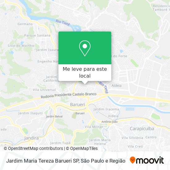 Jardim Maria Tereza Barueri   SP mapa
