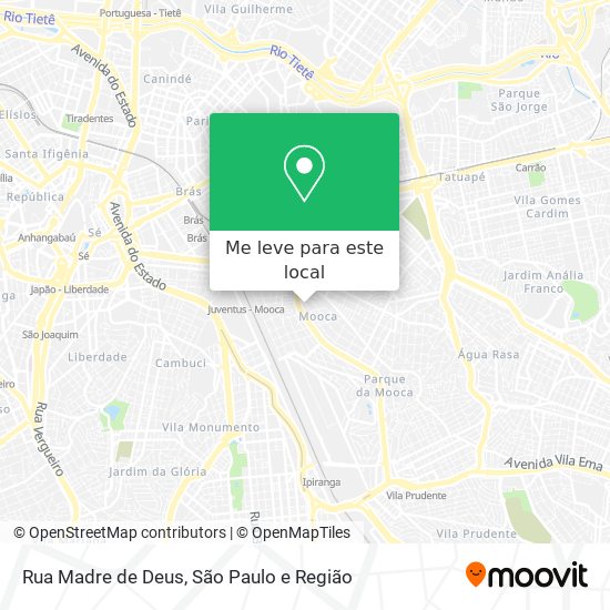 Rua Madre de Deus mapa