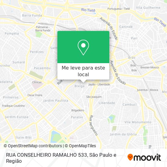 RUA CONSELHEIRO RAMALHO 533 mapa