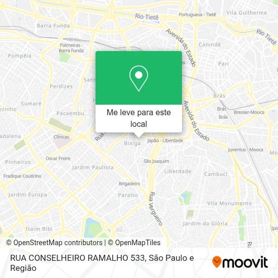 RUA CONSELHEIRO RAMALHO 533 mapa