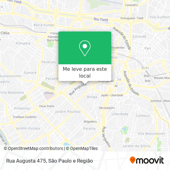 Rua Augusta 475 mapa
