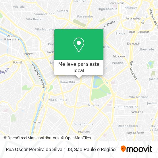 Rua Oscar Pereira da Silva 103 mapa