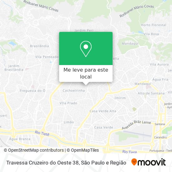 Travessa Cruzeiro do Oeste 38 mapa