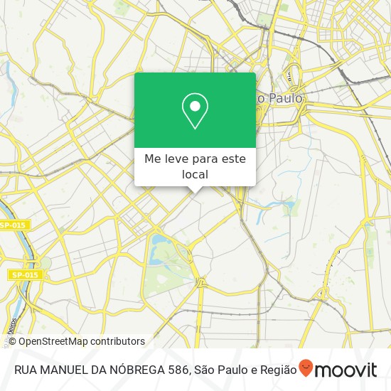 RUA MANUEL DA NÓBREGA 586 mapa