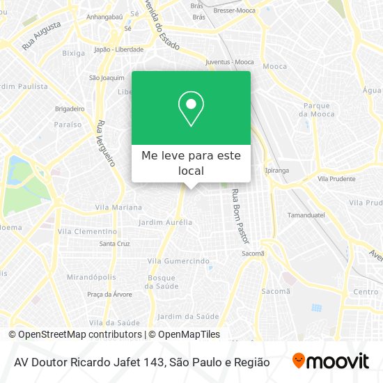 AV Doutor Ricardo Jafet 143 mapa