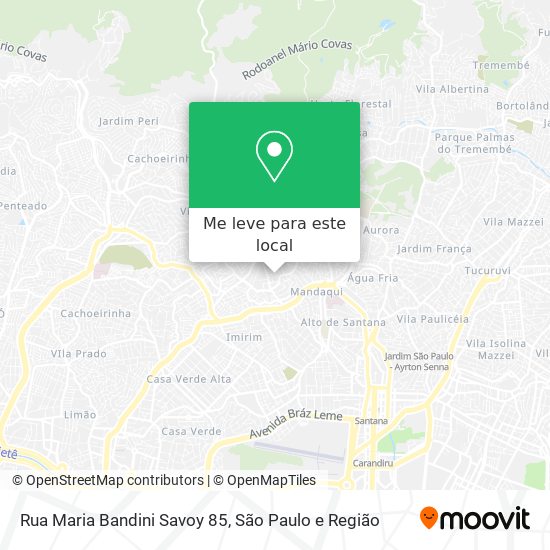 Rua Maria Bandini Savoy 85 mapa
