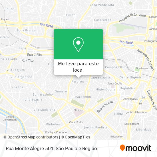 Rua Monte Alegre 501 mapa
