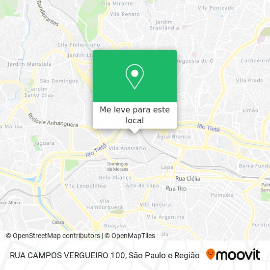 RUA CAMPOS VERGUEIRO 100 mapa