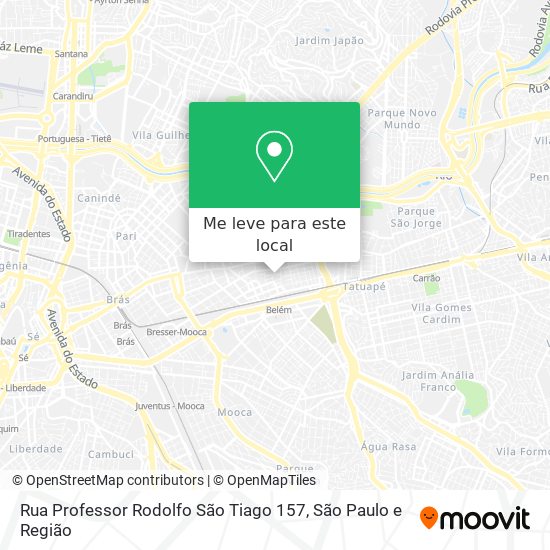 Rua Professor Rodolfo São Tiago 157 mapa
