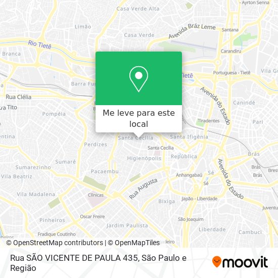 Rua SÃO VICENTE DE PAULA 435 mapa