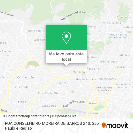 RUA CONSELHEIRO MOREIRA DE BARROS 240 mapa