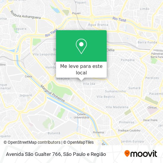 Avenida São Gualter 766 mapa