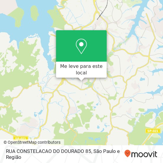 RUA CONSTELACAO DO DOURADO 85 mapa