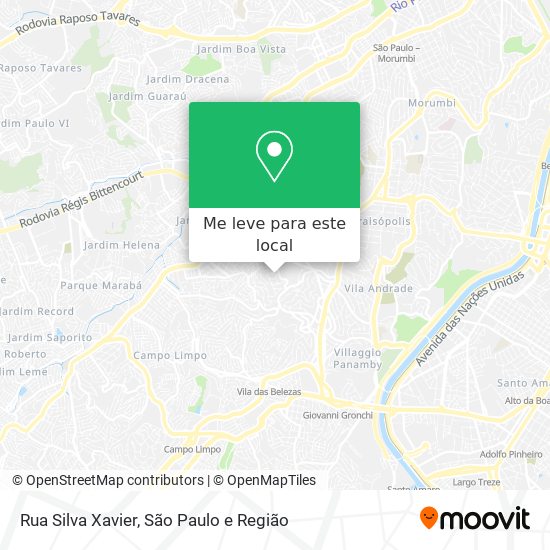 Rua Silva Xavier mapa