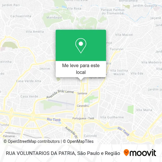 RUA VOLUNTARIOS DA PATRIA mapa