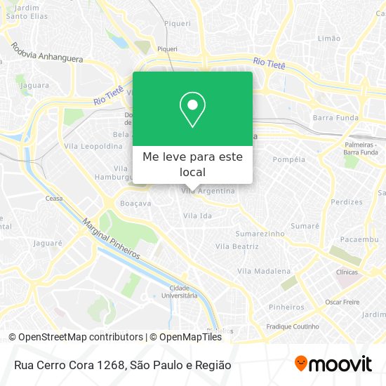 Rua Cerro Cora 1268 mapa