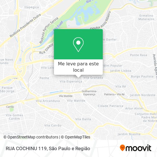 RUA COCHINU 119 mapa