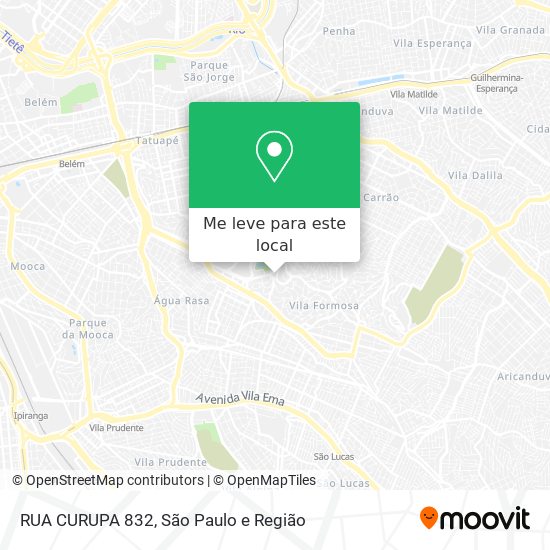 RUA CURUPA 832 mapa
