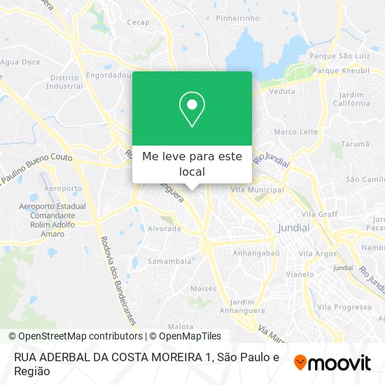 RUA ADERBAL DA COSTA MOREIRA 1 mapa