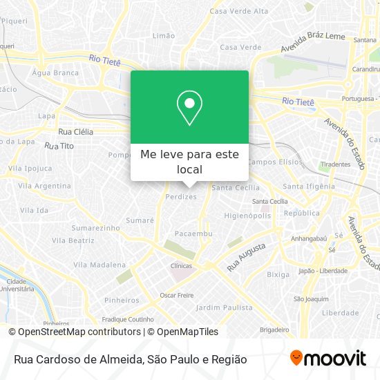 Rua Cardoso de Almeida mapa