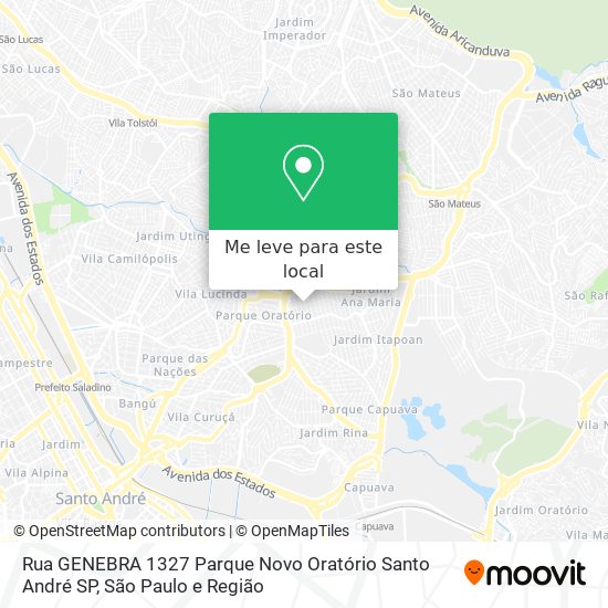 Rua GENEBRA  1327   Parque Novo Oratório   Santo André   SP mapa